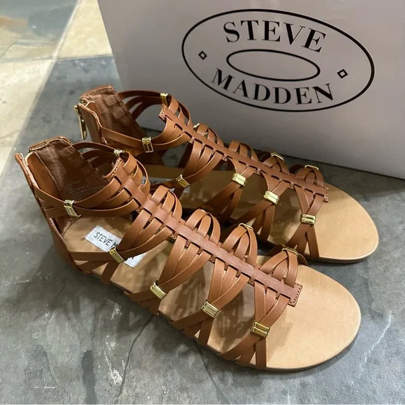 Steve Madden Shoes Nwb Steve Madden Cretee Brown Gladiator
